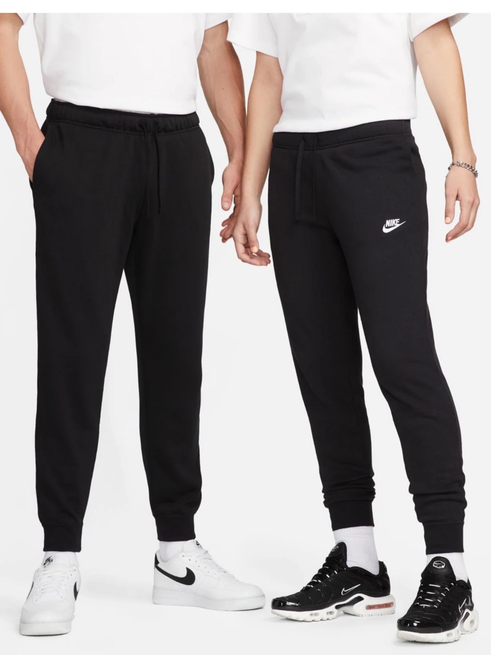 Nike sportswear club fleece men’s black joggers size XL